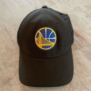 New Era Golden State Warriors Hat, Black, Small-Medium, Fitted